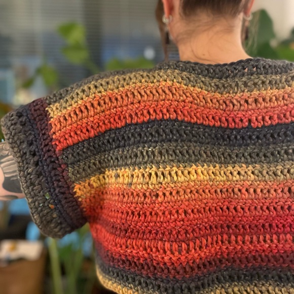 Rainbow Crochet - Drop Shoulder Top - Picture 3 of 6